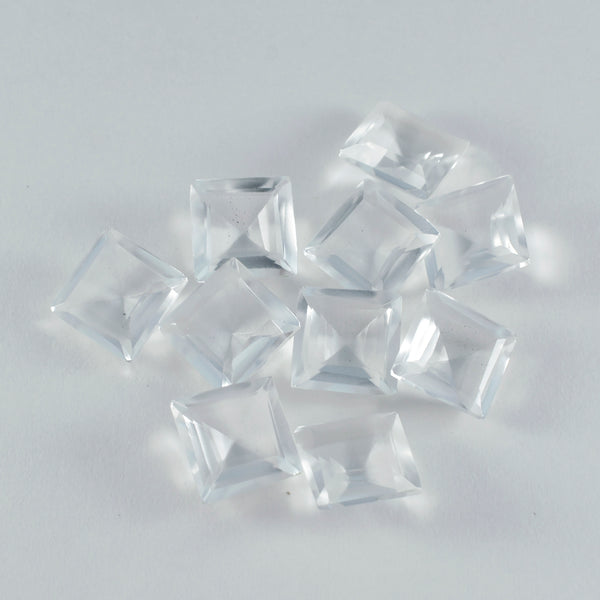 Crystal Quartz 1PC Large 12x12 MM Square Faceted White High Quality Semi Precious Loose Gems