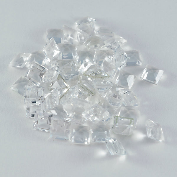 Crystal Quartz 1PC Chunky 13x13 MM Square Faceted White Natural Semi Precious Loose Gemstone