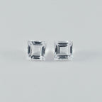 Crystal Quartz 1PC Chunky 15x15 MM Square Faceted White Superior Semi Precious Gems