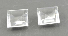 Crystal Quartz 1PC Chunky 15x15 MM Square Faceted White Superior Semi Precious Gems