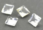 Crystal Quartz 10PC Tiny 3x3 MM Square Faceted White Fiery Semi Precious Gems