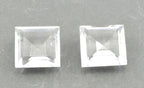 Crystal Quartz 10PC Tiny 4x4 MM Square Faceted White Brilliant Semi Precious Loose Gems