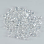 Crystal Quartz 1PC Tiny 6x6 MM Square Faceted White Polished Semi Precious Loose Gemstones