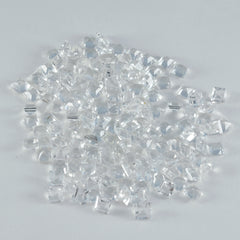 Crystal Quartz 1PC Tiny 6x6 MM Square Faceted White Polished Semi Precious Loose Gemstones