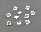Crystal Quartz 1PC Small 7x7 MM Square Faceted White Splendid Semi Precious Gems