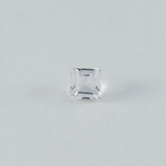 Crystal Quartz 1PC Small 8x8 MM Square Faceted White Luster Semi Precious Loose Gems