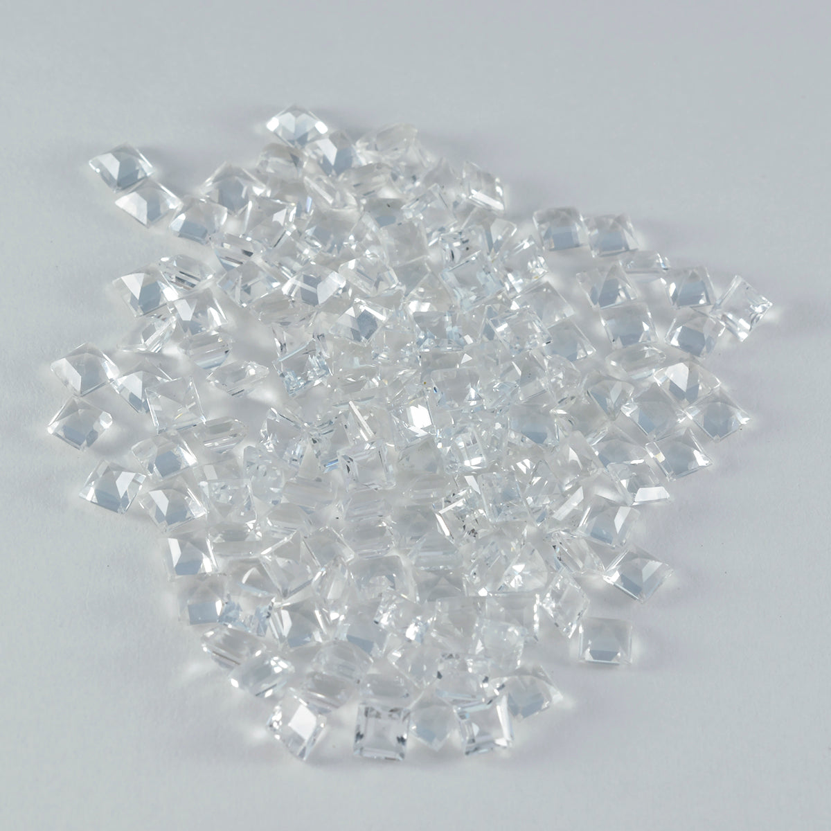 Crystal Quartz 1PC Medium 9x9 MM Square Faceted White Lustrous Semi Precious Loose Gemstone