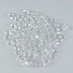 Crystal Quartz 1PC Medium 9x9 MM Square Faceted White Lustrous Semi Precious Loose Gemstone