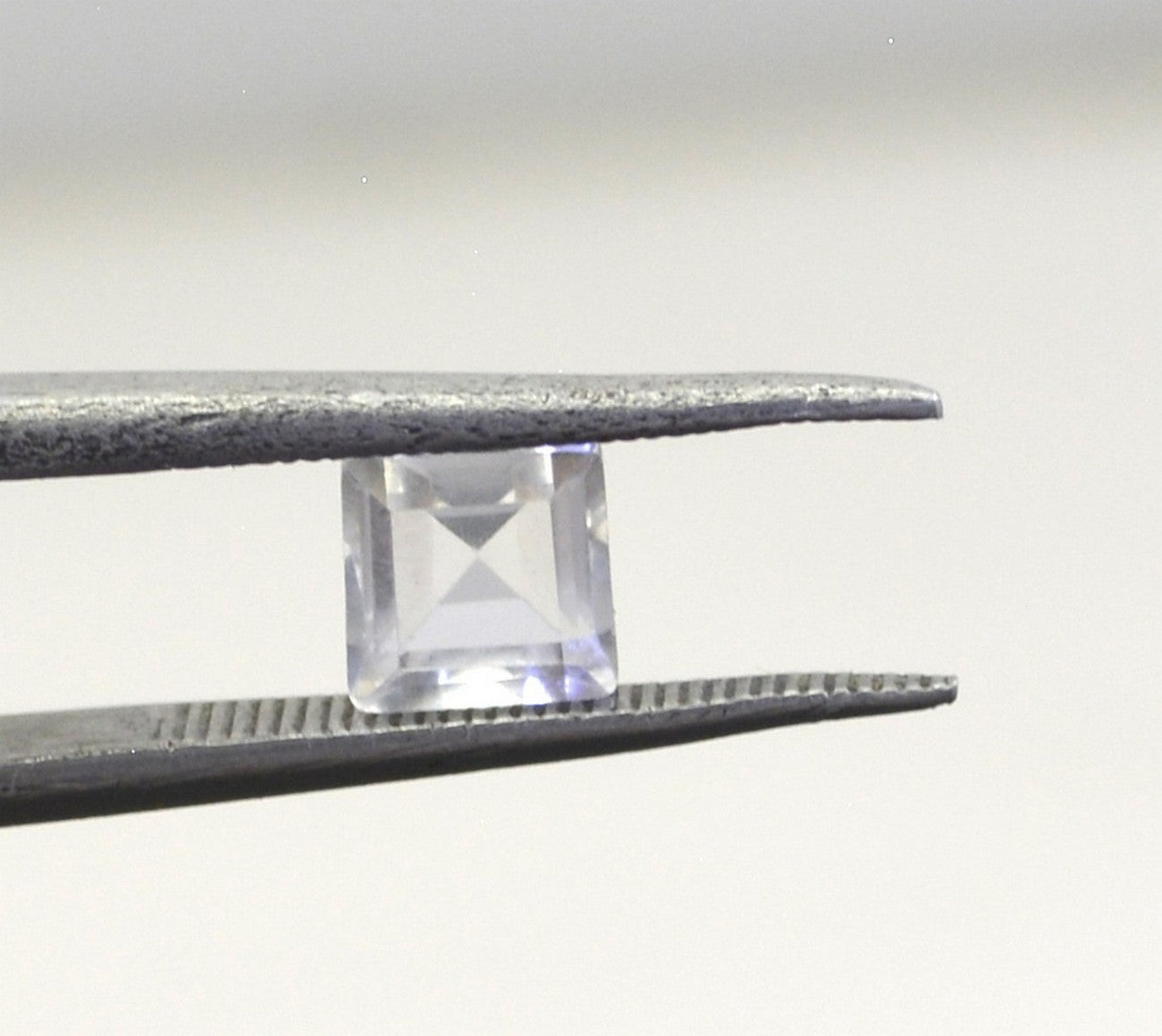 Crystal Quartz 1PC Medium 9x9 MM Square Faceted White Lustrous Semi Precious Loose Gemstone