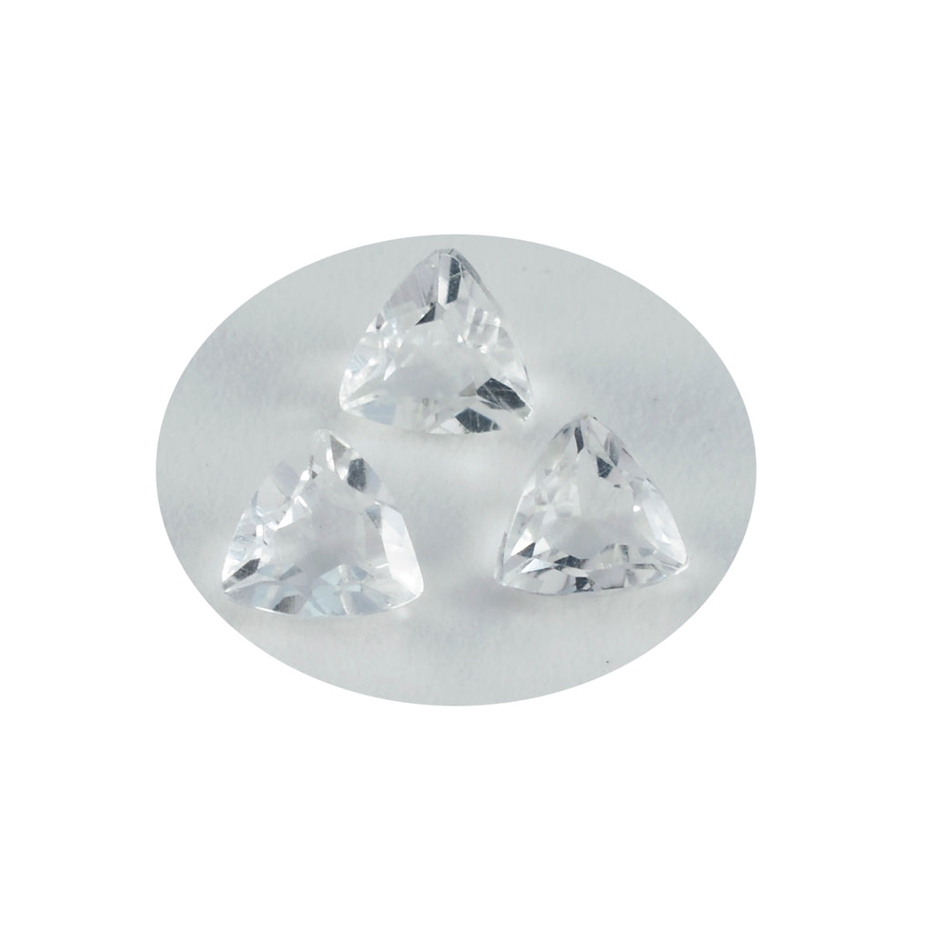 Crystal Quartz 1PC Large 10x10 MM Triangle Faceted White Shine Semi Precious Loose Gemstones