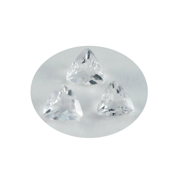Crystal Quartz 1PC Large 10x10 MM Triangle Faceted White Shine Semi Precious Loose Gemstones
