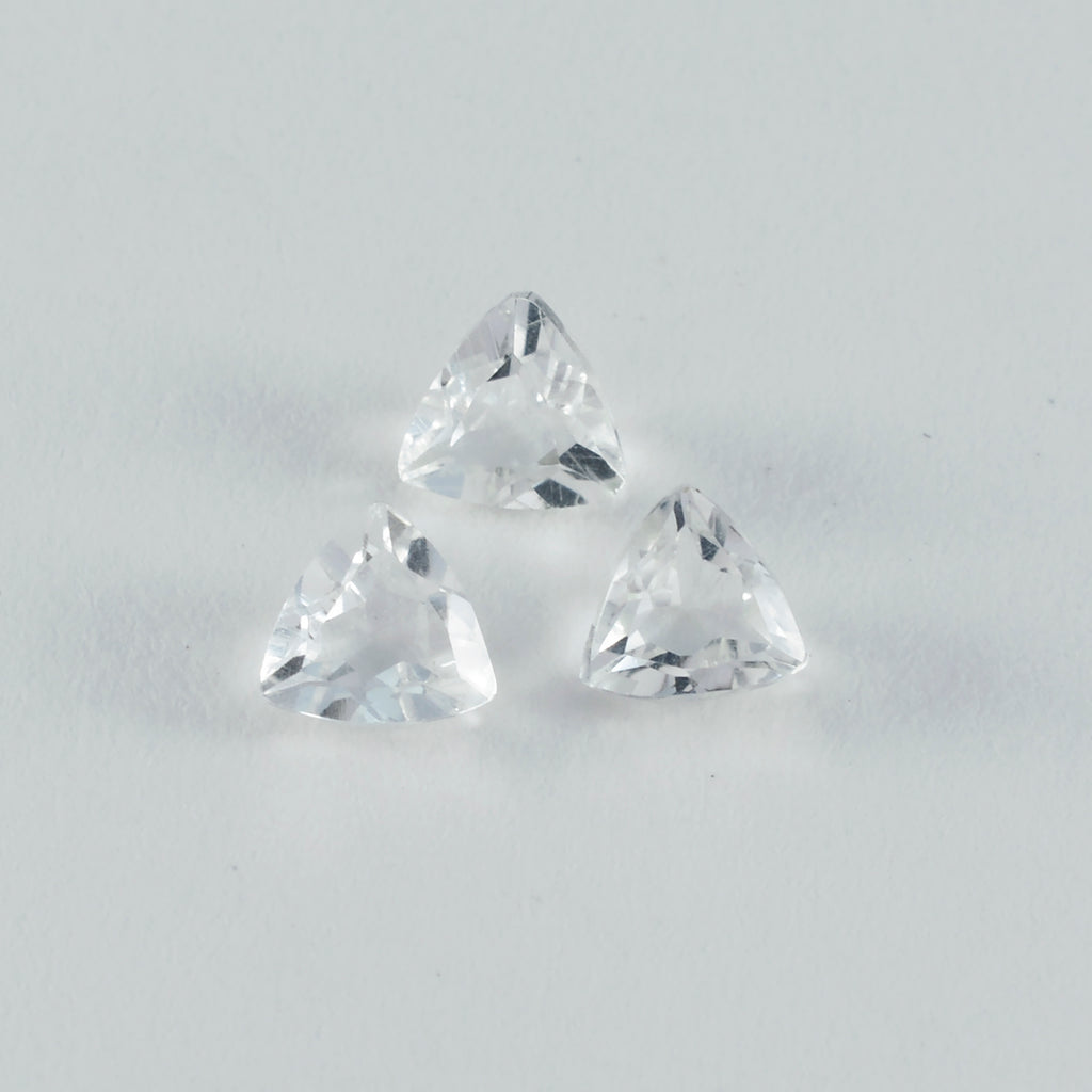 Crystal Quartz 1PC Large 11x11 MM Triangle Faceted White Fine Semi Precious Gems