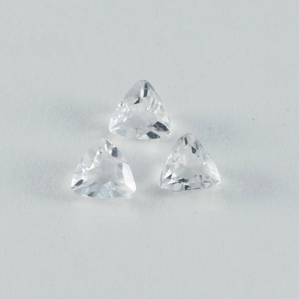 Crystal Quartz 1PC Large 11x11 MM Triangle Faceted White Fine Semi Precious Gems