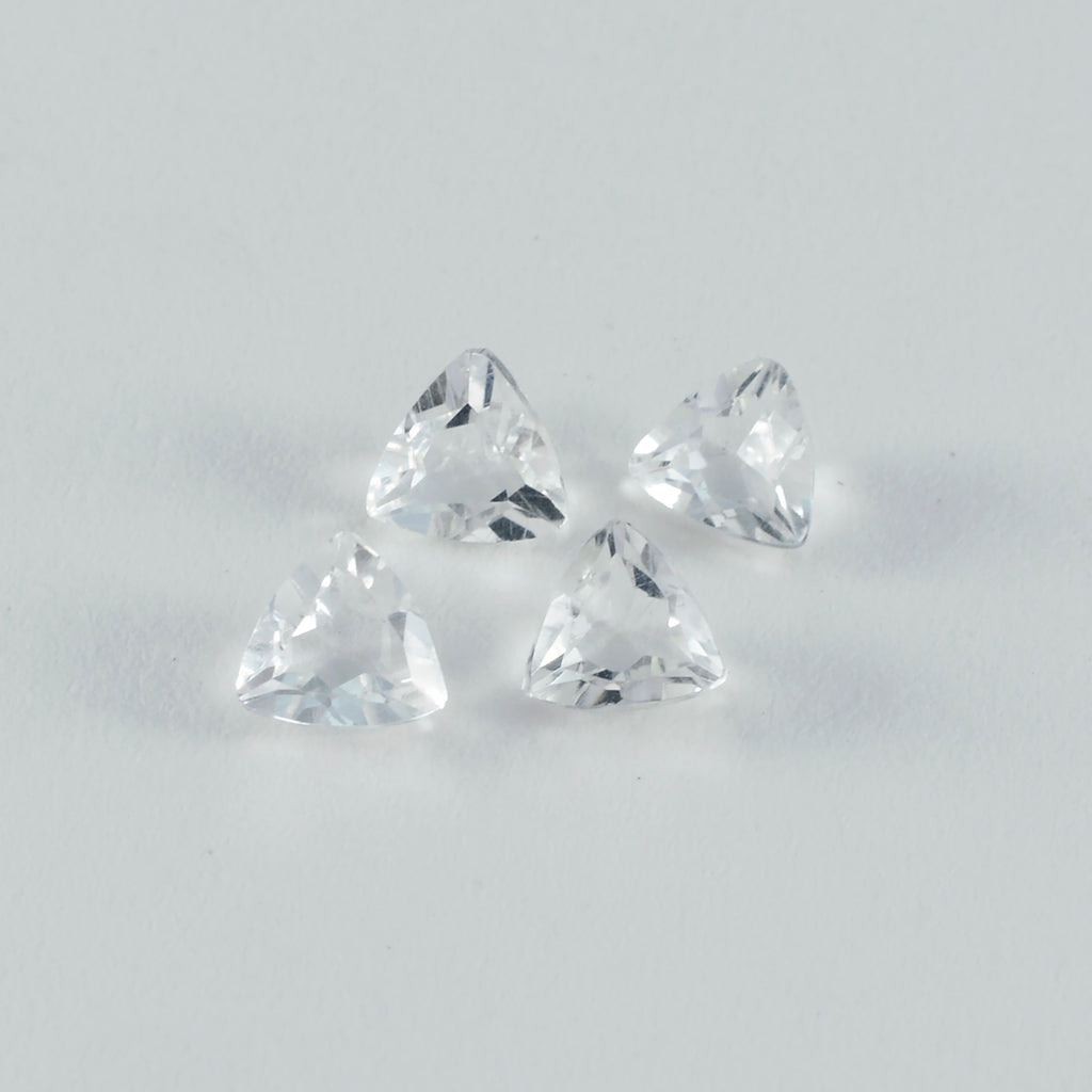 Crystal Quartz 1PC Large 12x12 MM Triangle Faceted White High Quality Semi Precious Loose Gems
