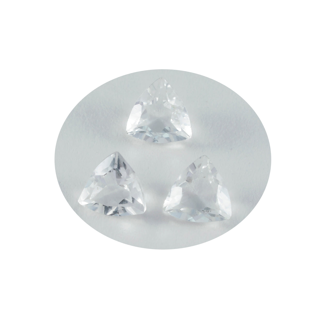 Crystal Quartz 1PC Chunky 13x13 MM Triangle Faceted White Natural Semi Precious Loose Gemstone