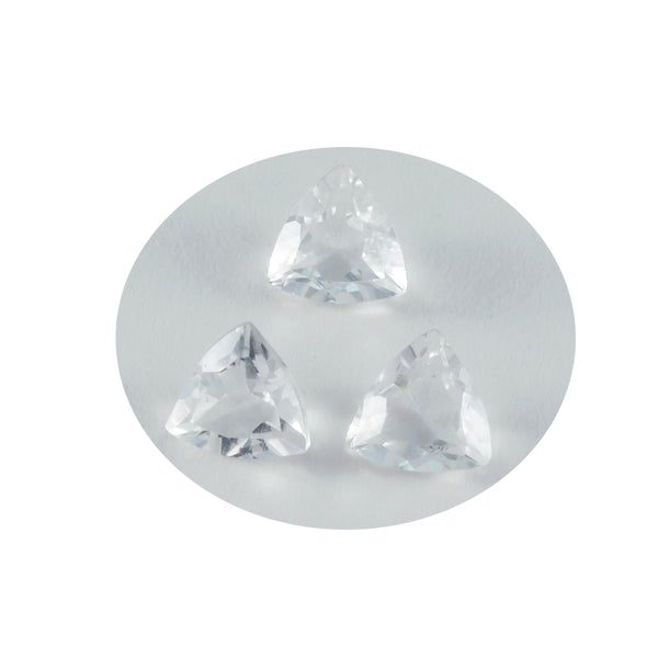Crystal Quartz 1PC Chunky 13x13 MM Triangle Faceted White Natural Semi Precious Loose Gemstone