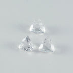 Crystal Quartz 1PC Chunky 14x14 MM Triangle Faceted White Genuine Semi Precious Loose Gemstones