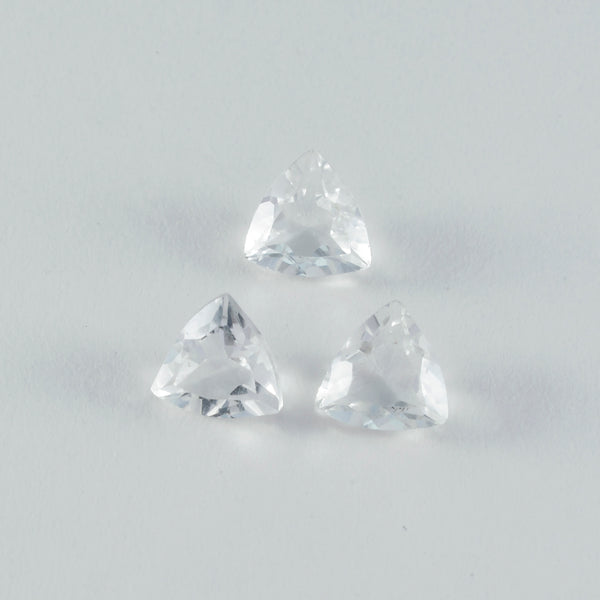 Crystal Quartz 1PC Chunky 15x15 MM Triangle Faceted White Superior Semi Precious Gems