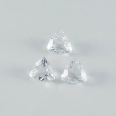 Crystal Quartz 10PC Tiny 3x3 MM Triangle Faceted White Fiery Semi Precious Gems
