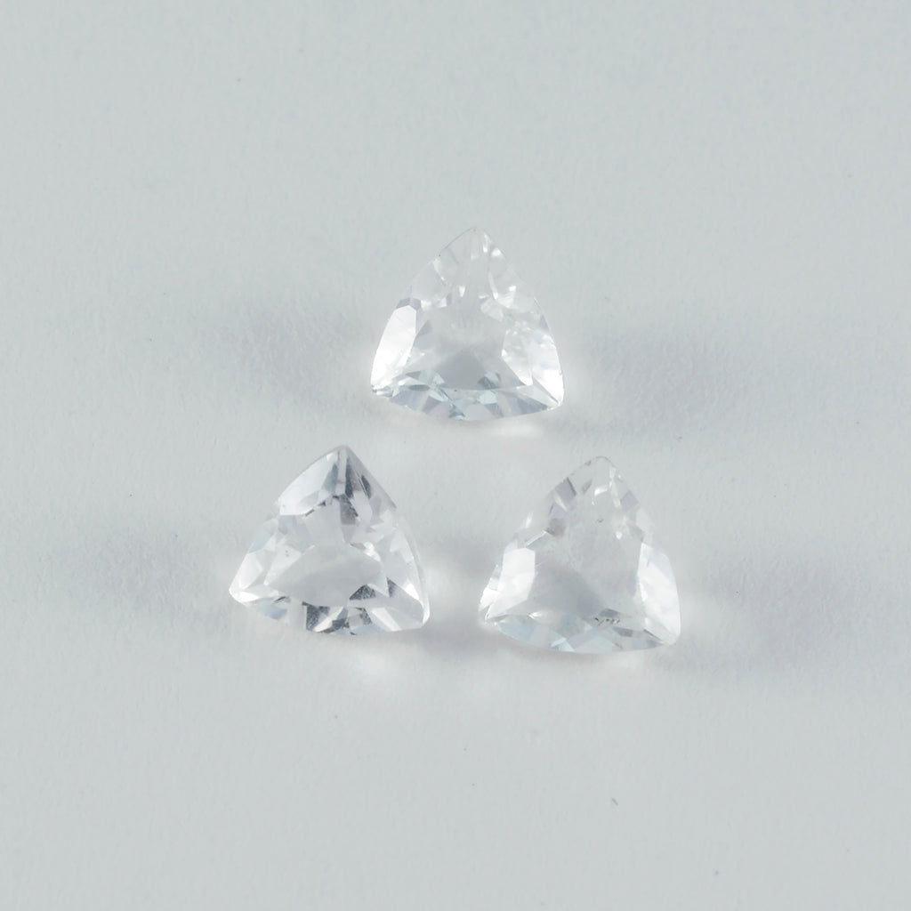 Crystal Quartz 1PC Chunky 16x16 MM Triangle Faceted White Pure Semi Precious Loose Gems