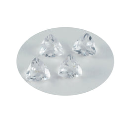 Crystal Quartz 1PC Chunky 14x14 MM Triangle Faceted White Genuine Semi Precious Loose Gemstones