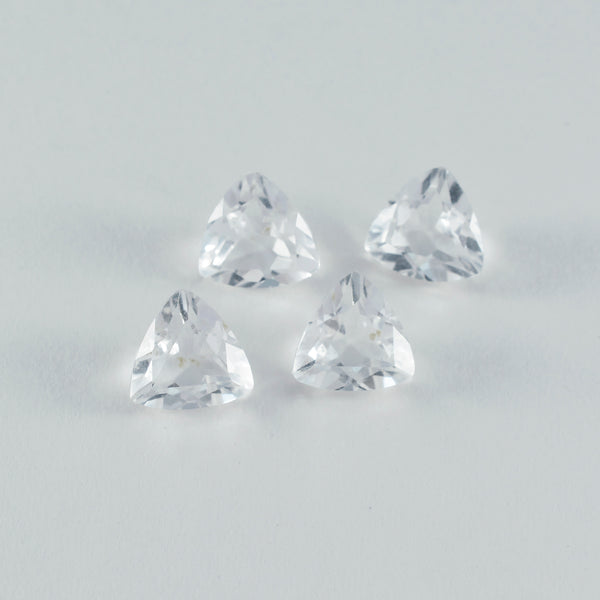 Crystal Quartz 1PC Chunky 14x14 MM Triangle Faceted White Genuine Semi Precious Loose Gemstones