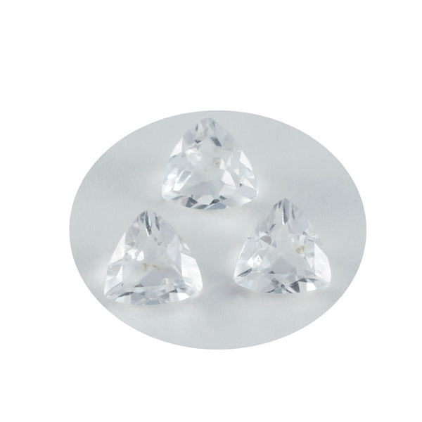 Crystal Quartz 1PC Chunky 15x15 MM Triangle Faceted White Superior Semi Precious Gems