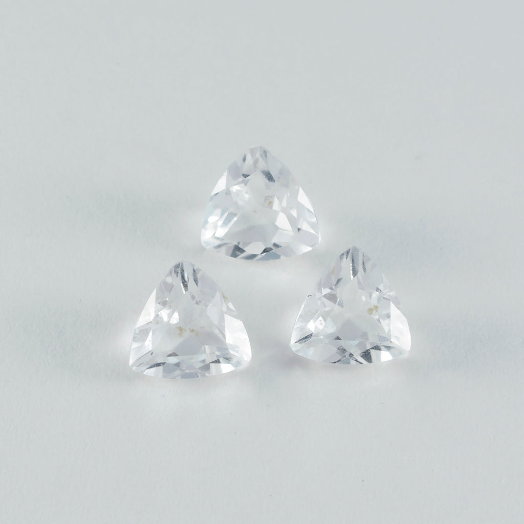 Crystal Quartz 1PC Chunky 16x16 MM Triangle Faceted White Pure Semi Precious Loose Gems
