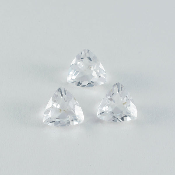 Crystal Quartz 1PC Chunky 16x16 MM Triangle Faceted White Pure Semi Precious Loose Gems
