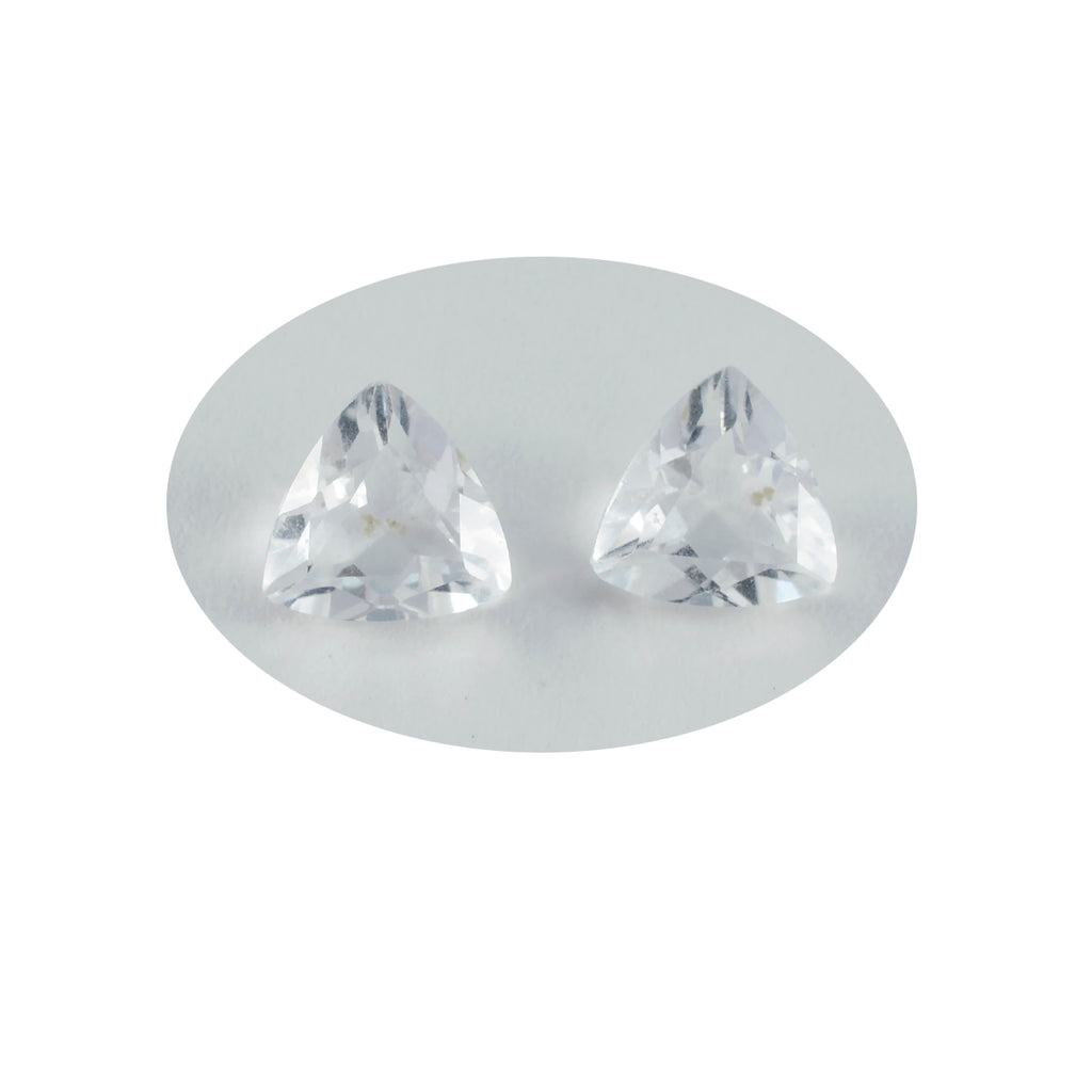 Crystal Quartz 10PC Tiny 4x4 MM Triangle Faceted White Brilliant Semi Precious Loose Gems