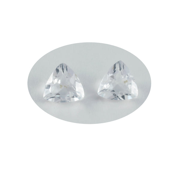 Crystal Quartz 10PC Tiny 4x4 MM Triangle Faceted White Brilliant Semi Precious Loose Gems