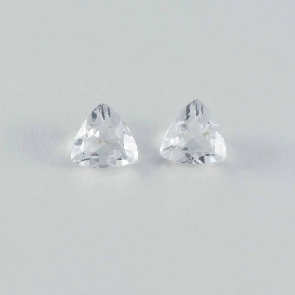 Crystal Quartz 10PC Tiny 4x4 MM Triangle Faceted White Brilliant Semi Precious Loose Gems