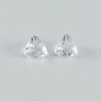 Crystal Quartz 1PC Tiny 6x6 MM Triangle Faceted White Polished Semi Precious Loose Gemstones