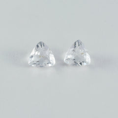 Crystal Quartz 1PC Small 7x7 MM Triangle Faceted White Splendid Semi Precious Gems