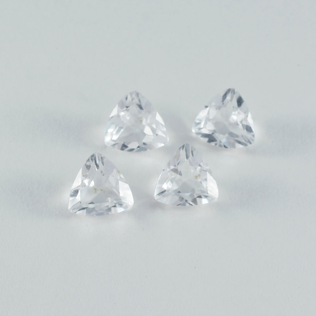 Crystal Quartz 1PC Large 11x11 MM Triangle Faceted White Fine Semi Precious Gems