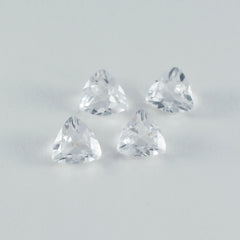 Crystal Quartz 1PC Large 10x10 MM Triangle Faceted White Shine Semi Precious Loose Gemstones