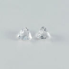 Crystal Quartz 1PC Tiny 6x6 MM Triangle Faceted White Polished Semi Precious Loose Gemstones