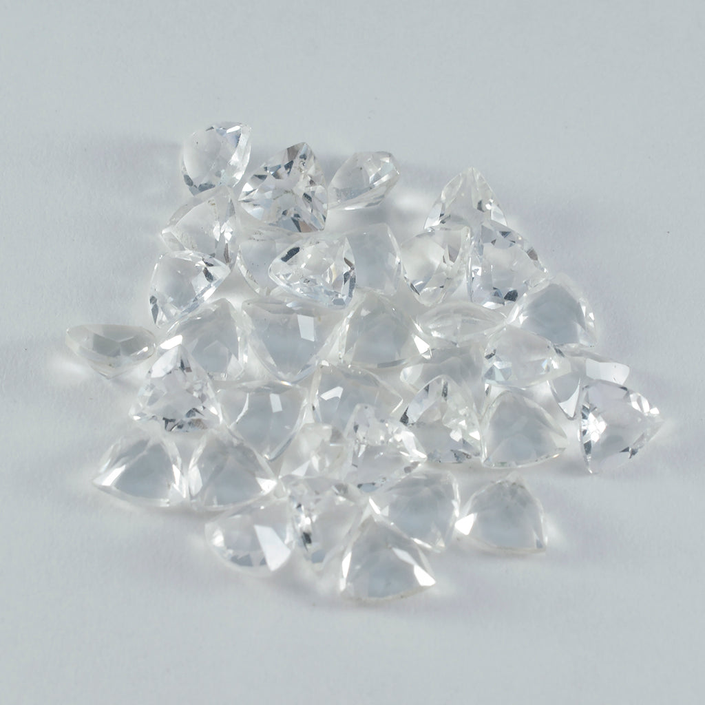 Crystal Quartz 1PC Small 7x7 MM Triangle Faceted White Splendid Semi Precious Gems
