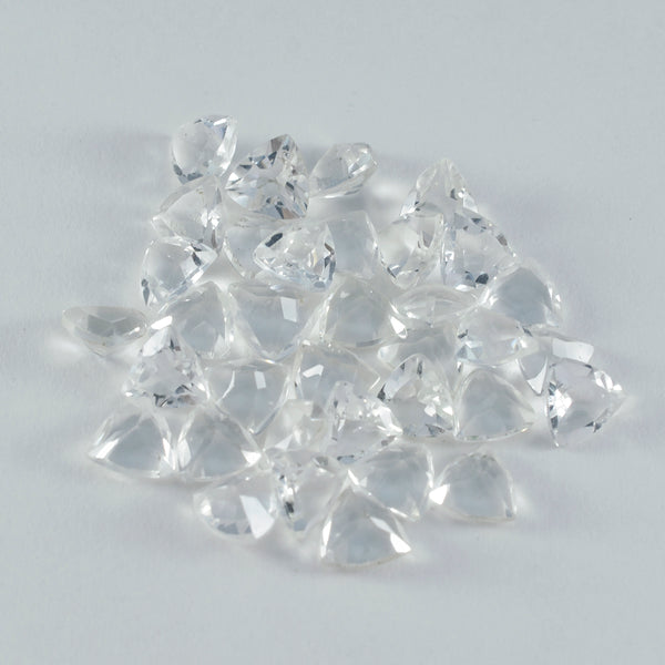 Crystal Quartz 1PC Small 7x7 MM Triangle Faceted White Splendid Semi Precious Gems