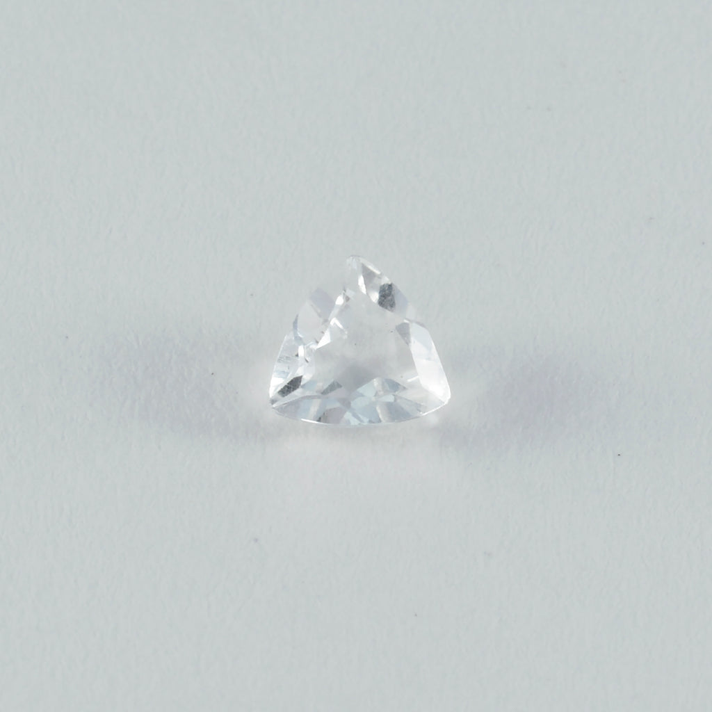 Crystal Quartz 1PC Small 8x8 MM Triangle Faceted White Luster Semi Precious Loose Gems