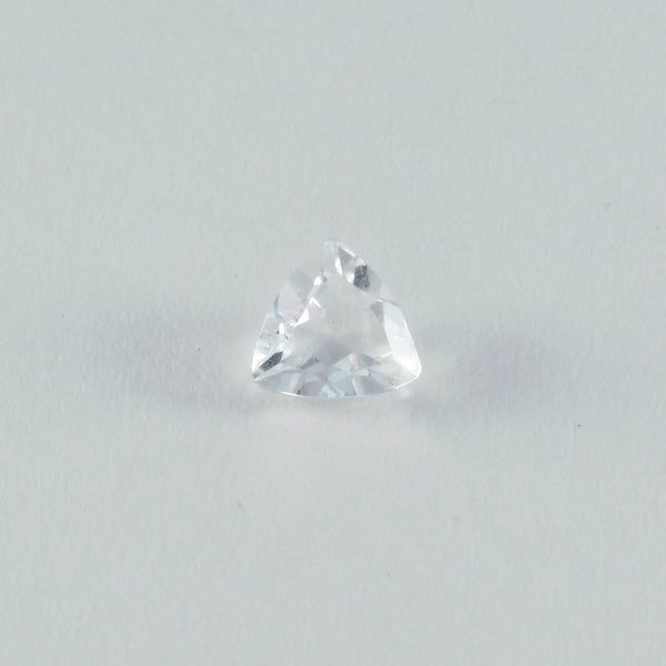 Crystal Quartz 1PC Small 8x8 MM Triangle Faceted White Luster Semi Precious Loose Gems