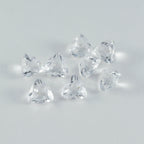 Crystal Quartz 1PC Medium 9x9 MM Triangle Faceted White Lustrous Semi Precious Loose Gemstone