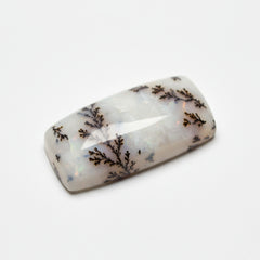 Dendrite Opal 1PC Small 5x10 MM Baguette Cabochon White High-Quality semi Precious Precious Gemstone