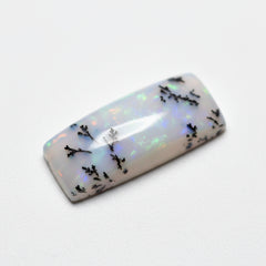 Dendrite Opal 1PC Small 6x12 MM Baguette Cabochon White Natural semi Precious Gems