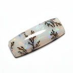 Dendrite Opal 1PC Large 8x16 MM Baguette Cabochon White Superior semi Precious Loose Gemstone