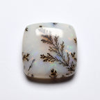 Dendrite Opal 1PC Medium 9x9 MM Cushion Cabochon White Brilliant semi Precious Loose Gemstones