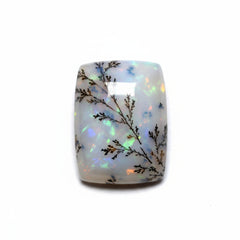 Dendrite Opal 1PC Small 6x9 MM Emerald Cabochon White Superior semi Precious Semi Precious Gemstone
