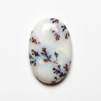 Dendrite Opal 10PC Tiny 4x6 MM Oval Cabochon White Lustrous semi Precious Loose Gemstone