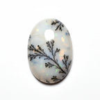 Dendrite Opal 1PC Medium 8x10 MM Oval Cabochon White Superior semi Precious Loose Gemstone