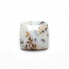 Dendrite Opal 1PC Small 8x8 MM Square Cabochon White Luster semi Precious Loose Gems